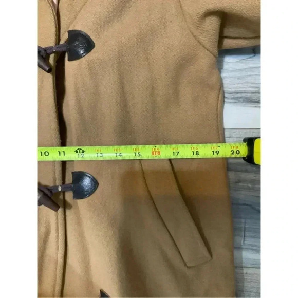 Vintage Stephanie Mathews Wool Women’s Duffle Coat size 3/4 Toggle Closure Hoode - Picture 9 of 10